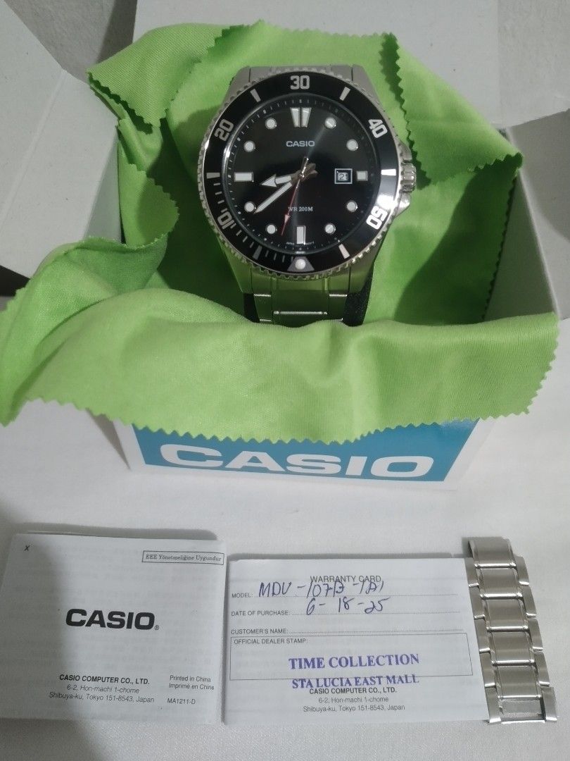 Casio MDV 107 (Category: Men's Watches) located in Pasig City. Submitted by aecollection03 (Listing ID 1388064971, Image 1). Description: DURO Bought last June 18 2025 for 5,500 ( 2 months ago) active warranty until june 2026.