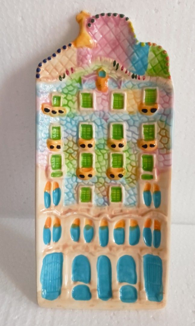 Ceramic Pastel Colored Building Wall Decor (Category: Wall Decor) located in Quezon City. Submitted by thequaintshop (Listing ID 1387960440, Image 1). Description: 4.5" x 9.5" inches.