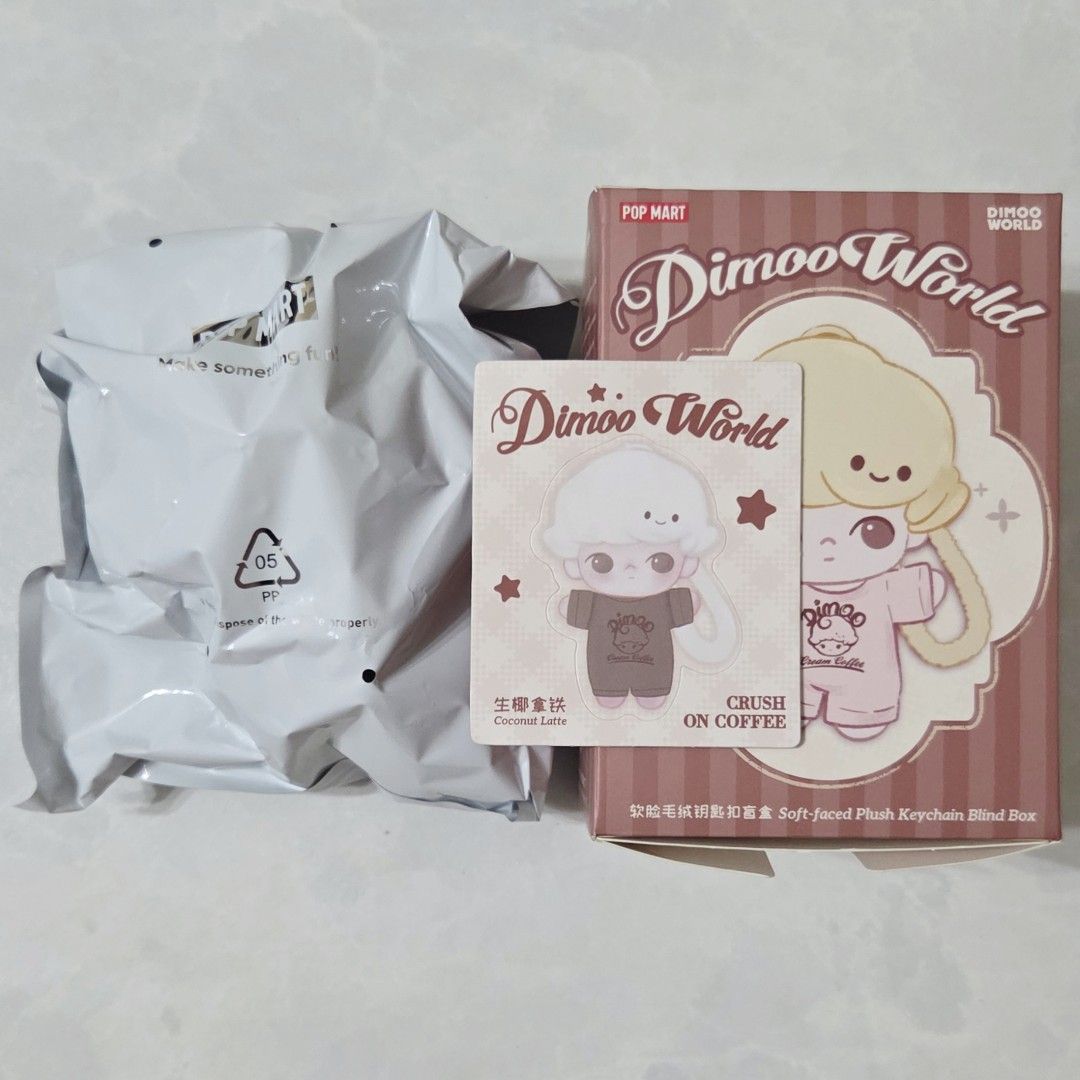 [Coconut Latte] Popmart Dimoo World Crush on Coffee Soft-faced Plush ...