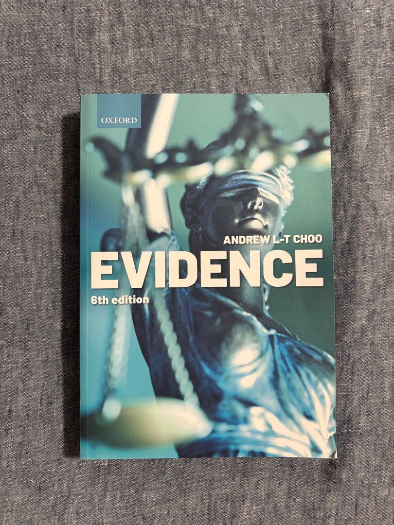 Evidence 6th Edition by Andrew L-T Choo, Hobbies & Toys, Books ...