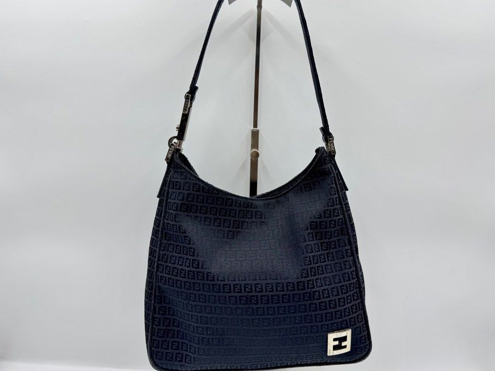 Authentic Fendi Zucca Hobo (Category: Luxury Bags & Wallets) located in Quezon City. Submitted by fkmanila.lux (Listing ID 1388045329, Image 1). Description: Dimensions: W9.1 X H9.1 X D3.7 HANDLE DROP: 8.5-10.6 ✅ 100% Guaranteed Authentic ✅ Pass to low ballers ✅ Direct buy only ✅ On hand ✅ 1-3 days lead time shipping ✅ No return, no exchange ✅ First-to-pay basis PM for inquiries.
