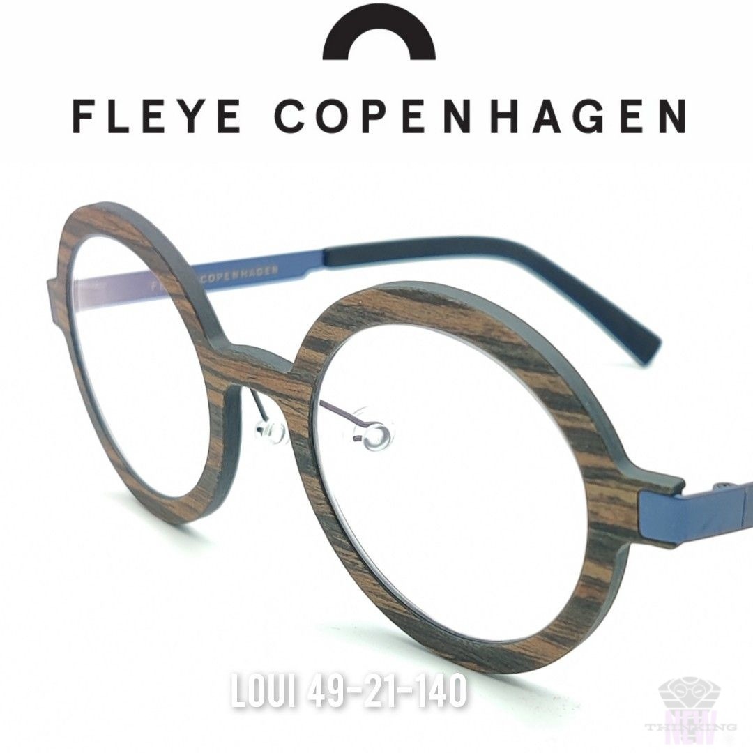 Fleye Copenhagen round wood carbon optical glasses, Men's Fashion ...