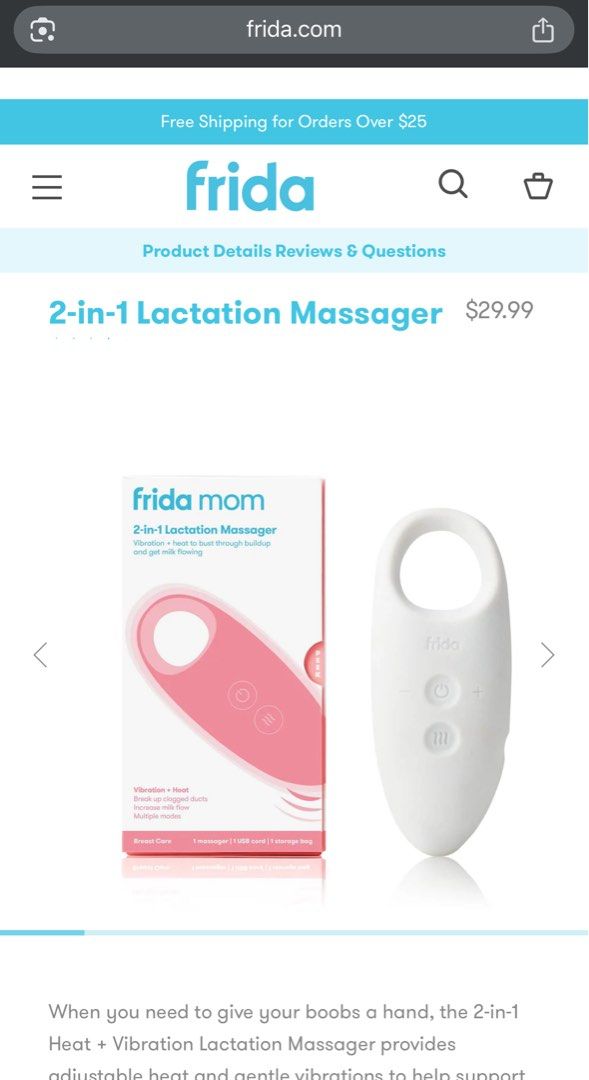 Frida Lactation Massager Vibration + Heat (Category: Breastfeeding & Bottle Feeding) located in Guiguinto. Submitted by kitto.katto (Listing ID 1388083721, Image 3). Description: SRP $30.