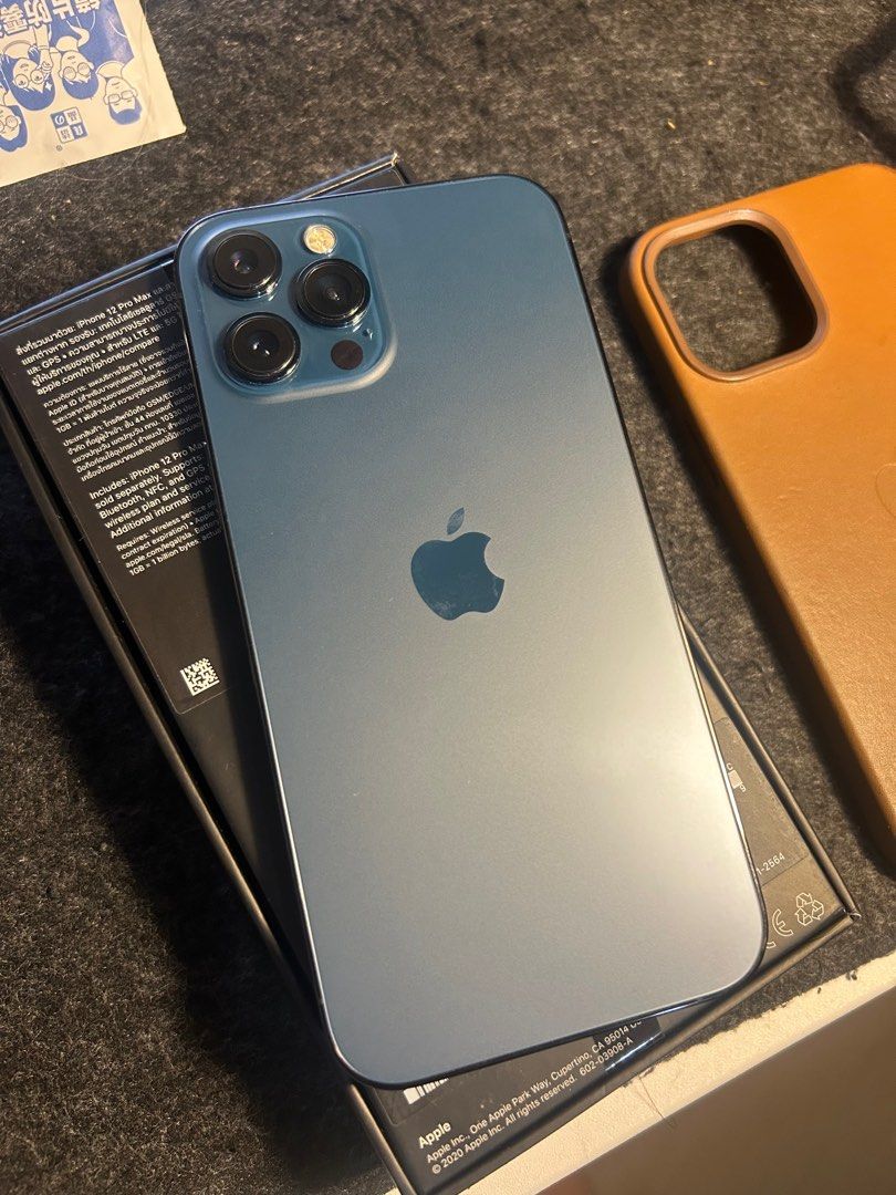 iPhone 12 Pro Max 256gb Pacific Blue (Category: iPhone 12 Series) located in Dasmarinas. Submitted by nnthy (Listing ID 1388041331, Image 1). Description: Helping sell my mom’s phone ☁️ iPhone 12 Pro Max ☁️ Comes with its box ☁️ On tempered glass since bought ☁️ Free Cases ☁️ Original magsafe cases ☁️ 256gb ☁️ 78% Battery Health but still lasts long ☁️ No scratches or dents ☁️ No hidden flaws / issues Meet up @ Dasma, Carmona, Uptown BGC (wednesd