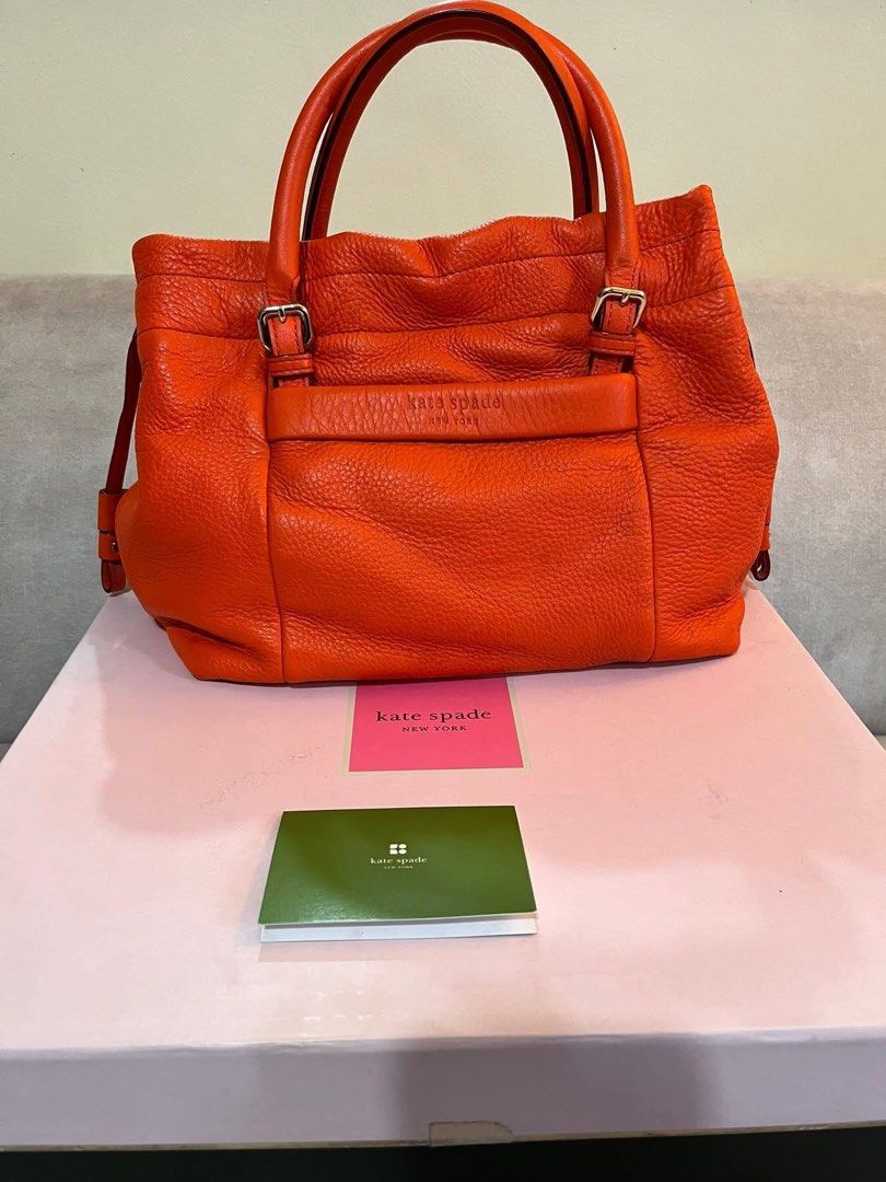 Kate Spade leather hobo shoulder tote orange (Category: Luxury Bags & Wallets) located in Rizal. Submitted by arlynazanion16 (Listing ID 1387934015, Image 1). Description: .