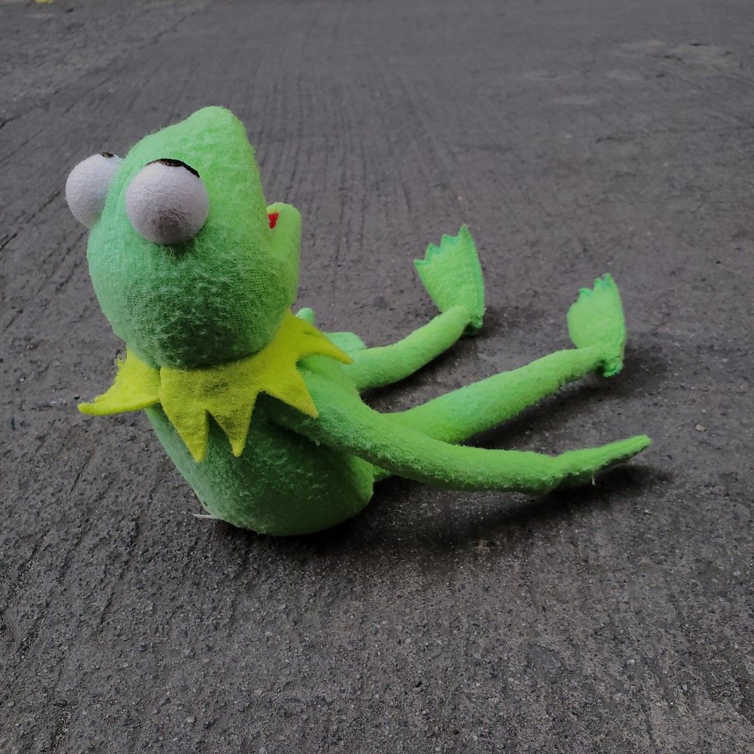 KERMIT THE FROG (Category: Figurines & Statues) located in Caloocan City. Submitted by huntkoto (Listing ID 1388059921, Image 2). Description: KERMIT THE FROG Dimension: 12" inches tall Color Rate: 9.5/10 Issue: Need Wash Location: North Caloocan.