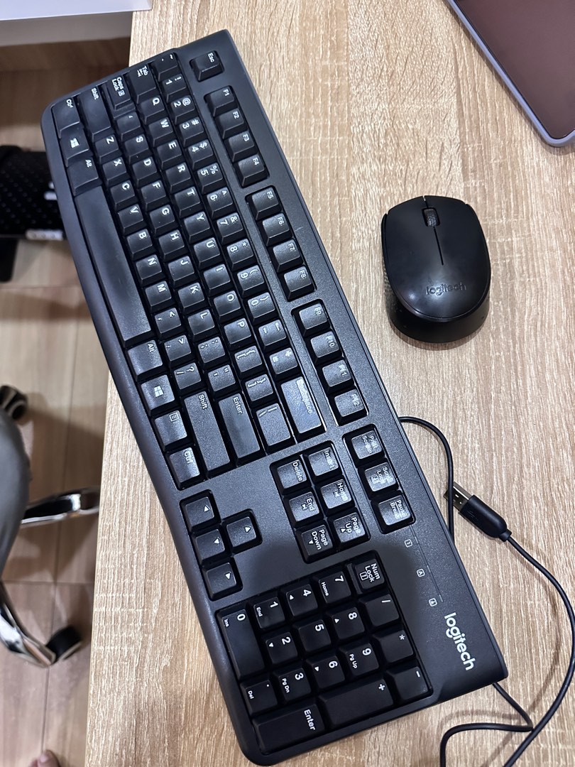 Logitech wired keyboard+ wireless mouse, Computers & Tech, Parts ...