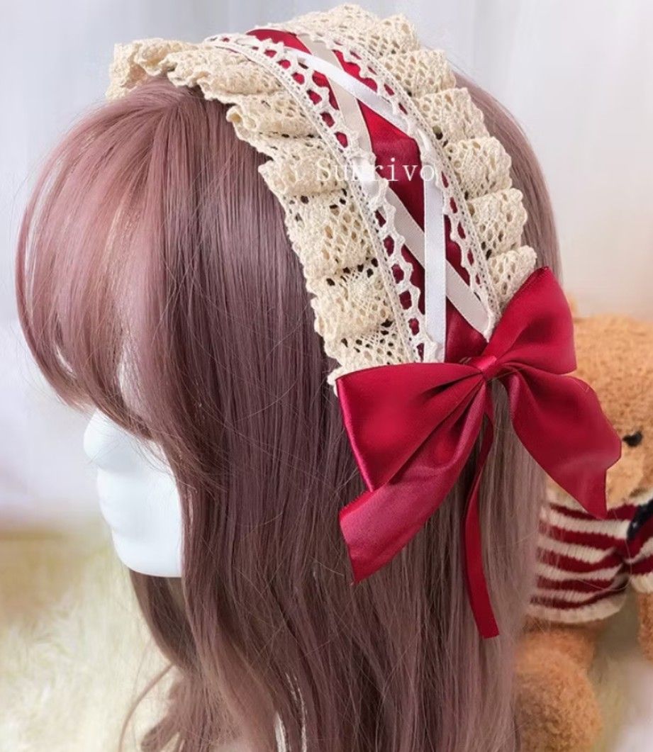 Lolita Head accessory (Clip type) (Category: Hair Accessories) located in Quezon City. Submitted by arksrph (Listing ID 1388117011, Image 3). Description: Brand new Clip type Available colors: Red, black, Blue, Pink and Rose.