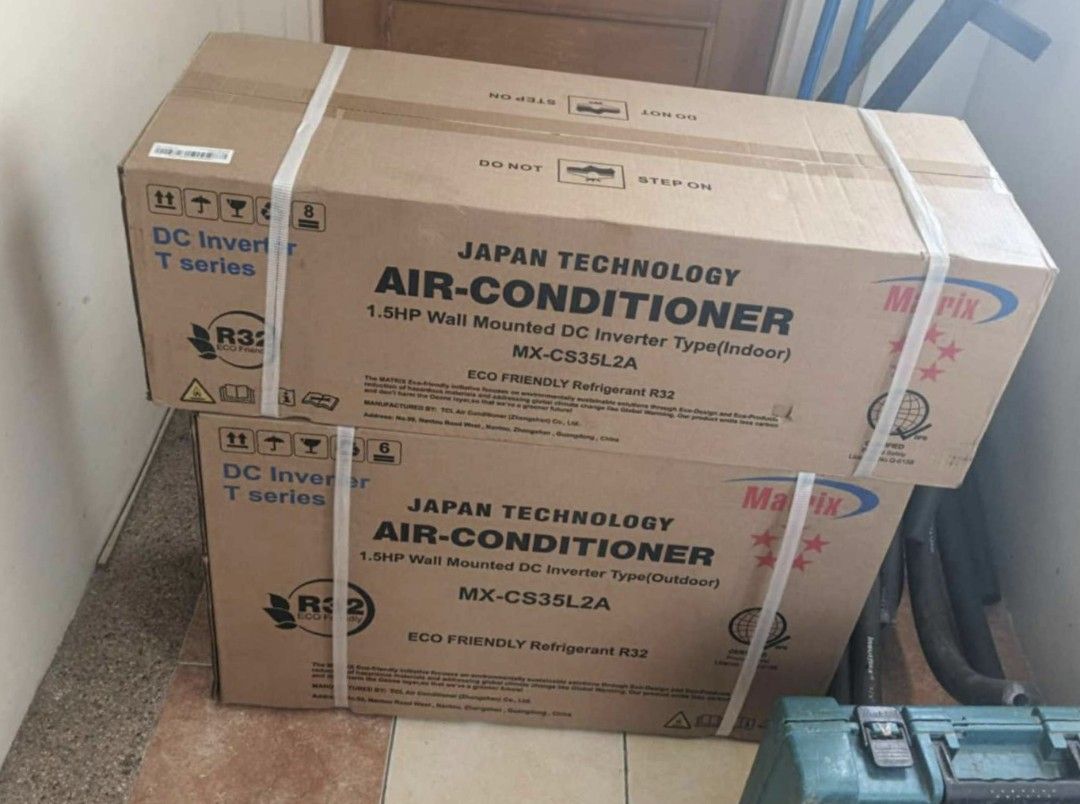 MATRIX DC INVERTER SPLIT TYPE AIRCON (Category: Air Conditioning and Heating) located in Quezon City. Submitted by airconph. (Listing ID 1388010026, Image 3). Description: SALE❗ SALE❗ (BRAND NEW UNITS) 💢Affordable Split Type Inverter AC with Free Installation plus Free Circuit Breaker 💥MATRIX DC INVERTER model: ▪️T-MX-CS25L2A - 1.0HP ▪️T-MX-CS35L2A - 1.5HP ▪️T-MX-CS51L2A - 2.0HP ▪️T-MX-CS70L2A - 2.5HP ✔️Brand New Sealed with Warranty ✔️Lower Pr