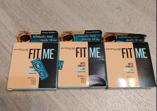 Maybelline fit me oil control Powder防曬粉底粉餅64243208990849110