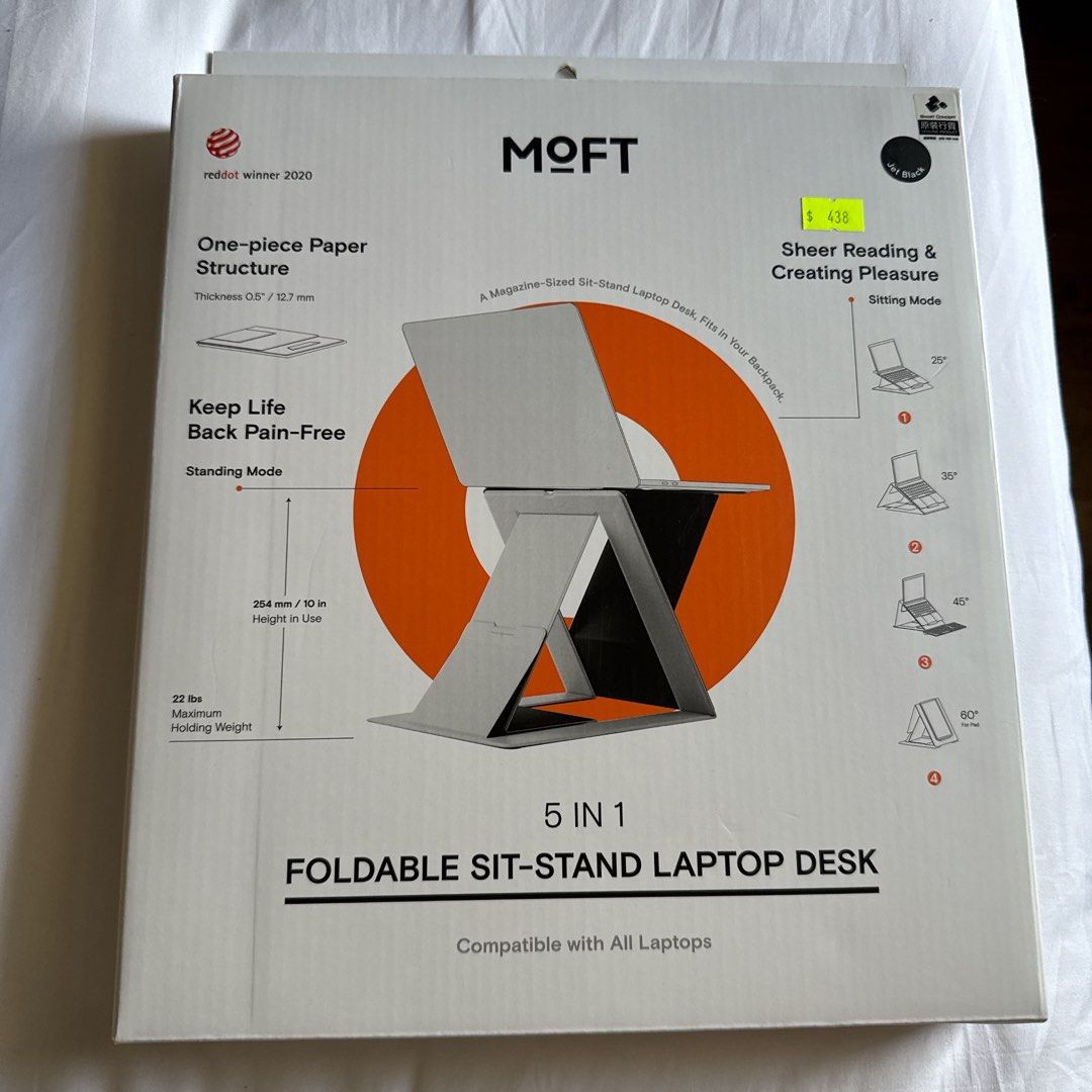 Moft 5 in 1 Foldable Sit-Stand Laptop Desk (Category: Other Accessories) located in Quezon City. Submitted by anjlco2017 (Listing ID 1387972636, Image 1). Description: Brand New Authentic .
