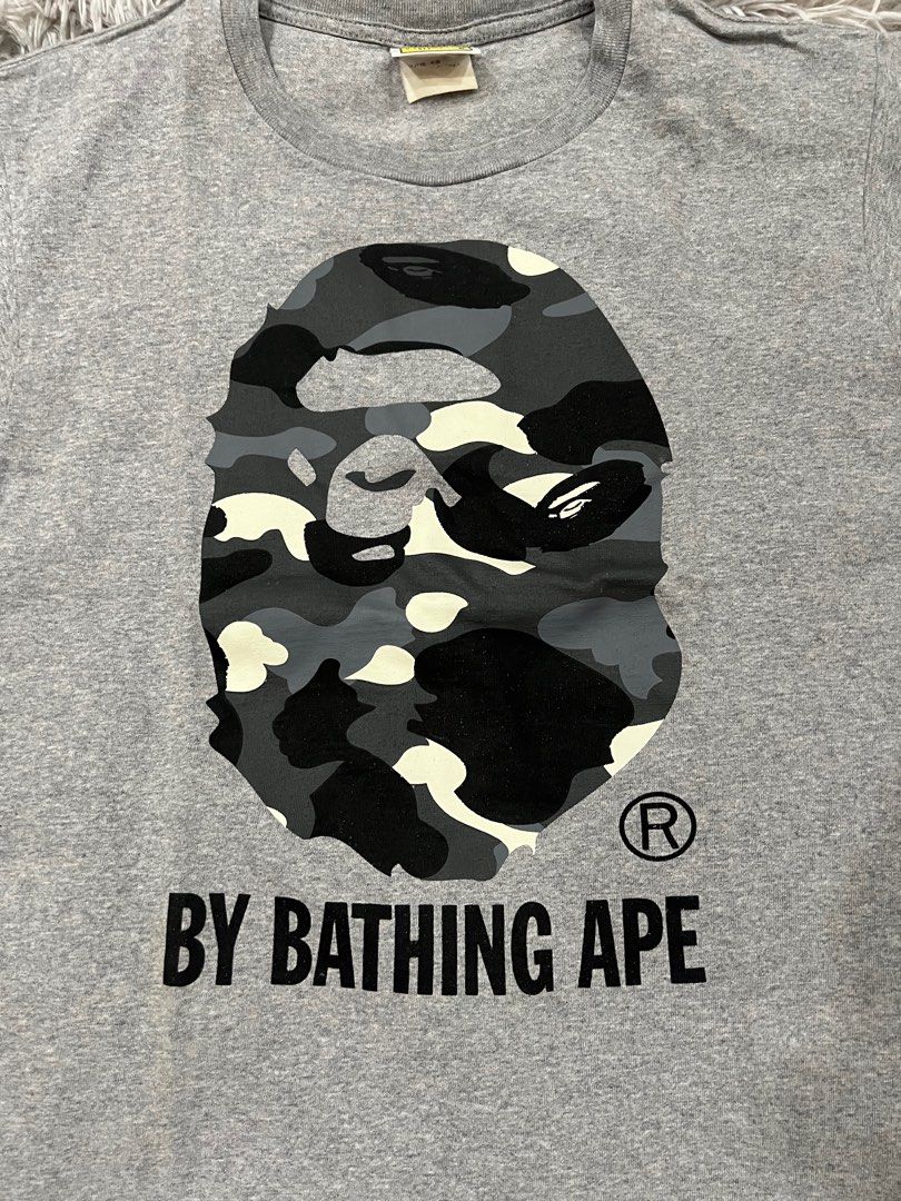 Original Bape (Bathing Ape) (Category: Tshirts & Polo Shirts ) located in Quezon City. Submitted by tangled8 (Listing ID 1387962562, Image 3). Description: Original Bape bought in Japan. Color gray measures 18"x22".