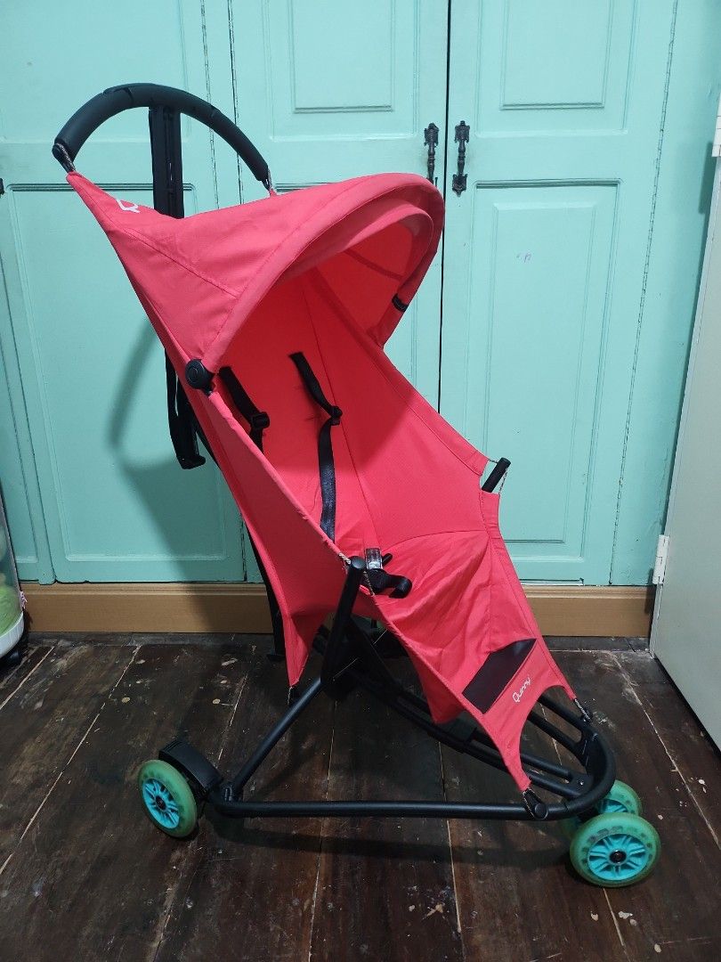 Quinny yezz baby stroller (Category: Strollers) located in Quezon City. Submitted by declttermum (Listing ID 1387944759, Image 2). Description: Preloved quinny yezz bold berry with original travel bag. Like new, no issues. Up to 15kg load capacity. Stroller weighs 5kg. Very useful and easy to operate. Can stand on its own even when folded. Wysiwyg. #quinnyyezz #quinnystroller #travelstroller #redquinnyyezzstroller #cabinstroller #travelstroller #