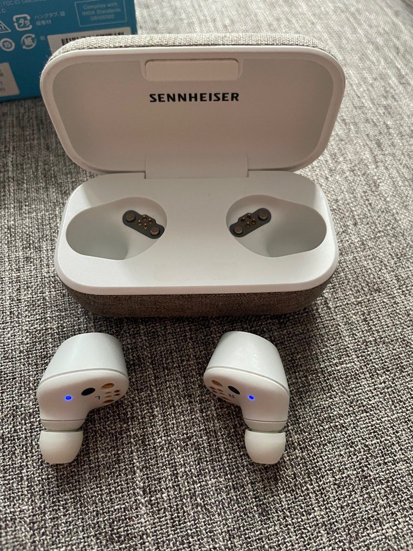 Sennheiser Momentum True Wireless 2 White (Category: Earphones) located in Pasay City. Submitted by ihave10turkishvancats (Listing ID 1387979495, Image 2). Description: Bought year 2023 in Singapore No more receipt because it was long time ago Rfs: bought the latest Sennheiser because of my brother’s voucher.