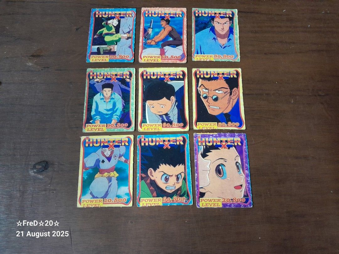 Vintage Hunter X Hunter Miniteks Cards (9pcs) (Category: Raw Singles) located in San Pablo. Submitted by fredambion (Listing ID 1388096054, Image 3). Description: *Please Take Time To Read Descriptions & Check The Photos *What You See Is What You Get *Vintage Hunter X Hunter Miniteks Cards *For Only 25 / 9pcs *Early 2000s / No Doubles *Like New to Well Used Condition *2nd Hand Condition *Good For Collection *Manage Your Expectation *Dont Offer If