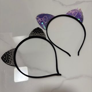 $15/2件 貓耳朵頭箍 閃片珠片鏤空動物耳朵造型頭飾飾物64243553943553110