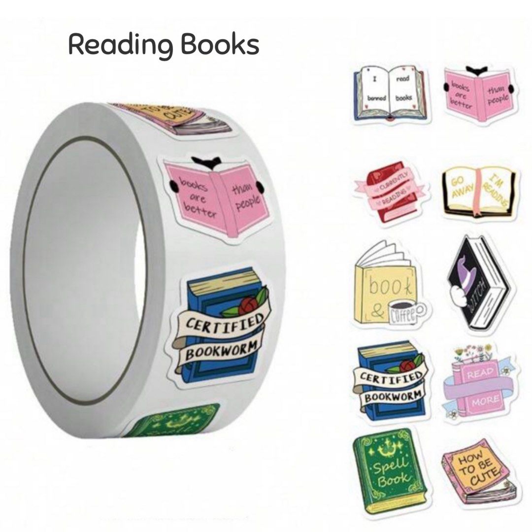 [$2.50 for 50pcs] [$5 for 100pcs] Reading Books 📚 Bookworm Reward ...