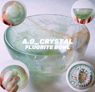 💖螢石消磁圓形碗💖$298❤️(💖二百幾就買到螢石圓形碗!仲要差唔多10 cm大!應該唔使我介紹啦🥰)可用黎消磁水晶、礦石、手鏈👍🏽👍🏽👍🏽可以養螢石文昌塔👍🏻螢石球👍🏻👍🏻螢石擺件👍🏻👍🏻64224129049219110
