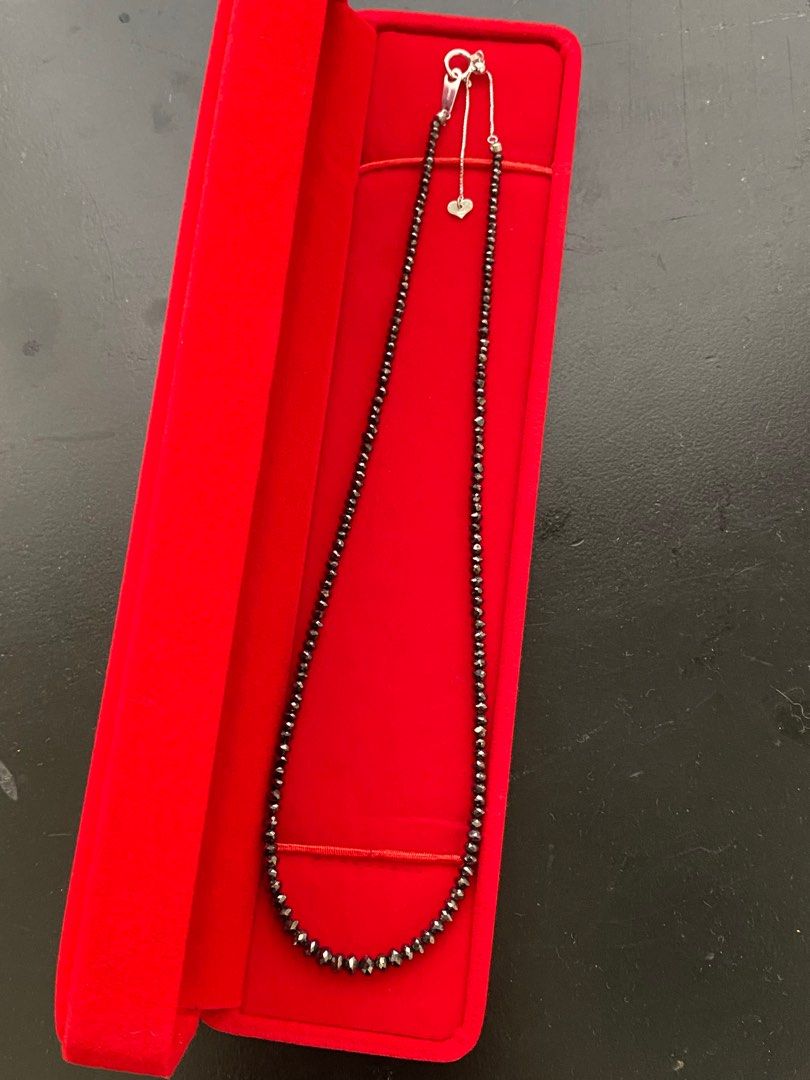 30 CARATS BLACK DIAMOND NECKLACE (Category: Precious Stones) located in Manila. Submitted by msbelleph (Listing ID 1388146003, Image 3). Description: Lucky BLACK DIAMOND Necklace🖤💎 30.00 CARATS K18 WG 16-18” Php35,000 only LOW BALLERS will NOT be entertained. ▪️Meet up at Sun Mall Welcome Rotonda and SM San Lazaro only ▪️Personal rider/Grab express within Manila ▪️LBC nationwide MOP: BPI/Security Bank/GCash Instagram: ms.belleph Facebook page: 