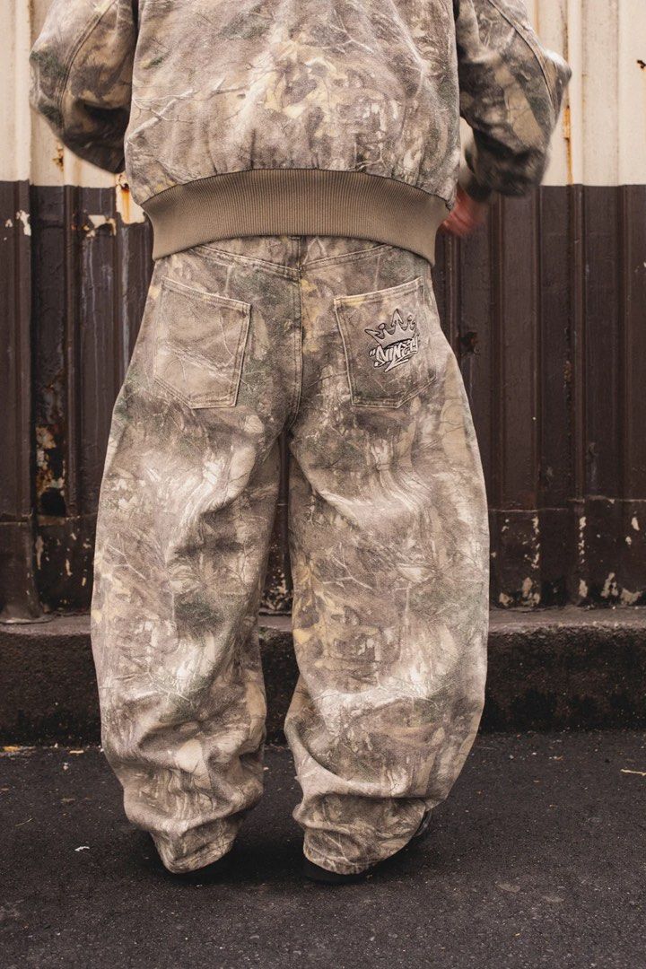 9090デニム リアルツリー 9090 OG Logo Painted Denim Pants