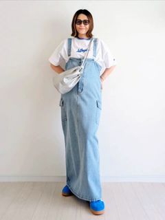 做舊牛仔背帶直筒連身裙64237343155971110