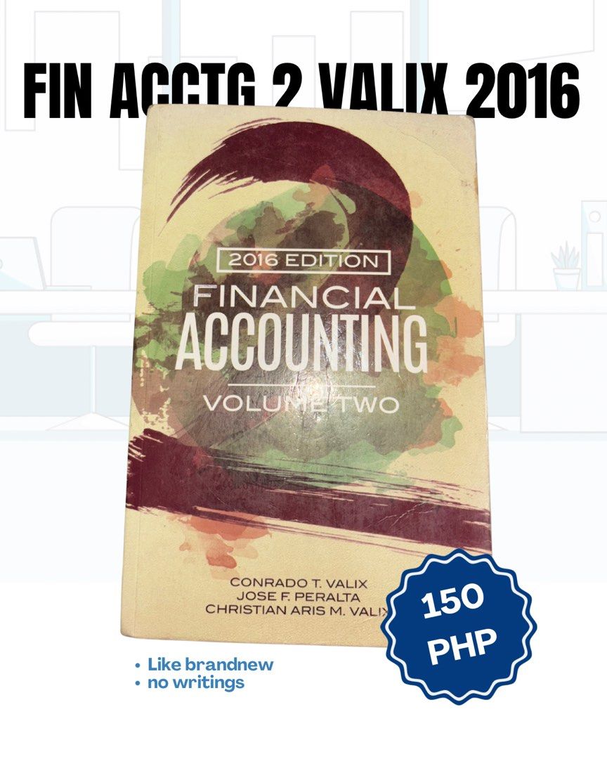 Accounting Books (Category: Textbooks) located in Manila. Submitted by paulaatien44498 (Listing ID 1388141604, Image 1). Description: 📚FOR SALE – Accounting & Law Books📚 RFS: Need funds 💸 ✨ ACCOUNTING BOOKS: 📖 Intermediate Accounting 1 – Valix (2021) – ₱150 SOLD 📖 Intermediate Accounting 2 – Valix (2021) – ₱150 SOLD 📖 Financial Accounting Vol. 2 – Valix (2016) – ₱150 📖 Financial Accounting Vol. 3 – Valix (2016) – ₱150 📖 Cost Accounting – 