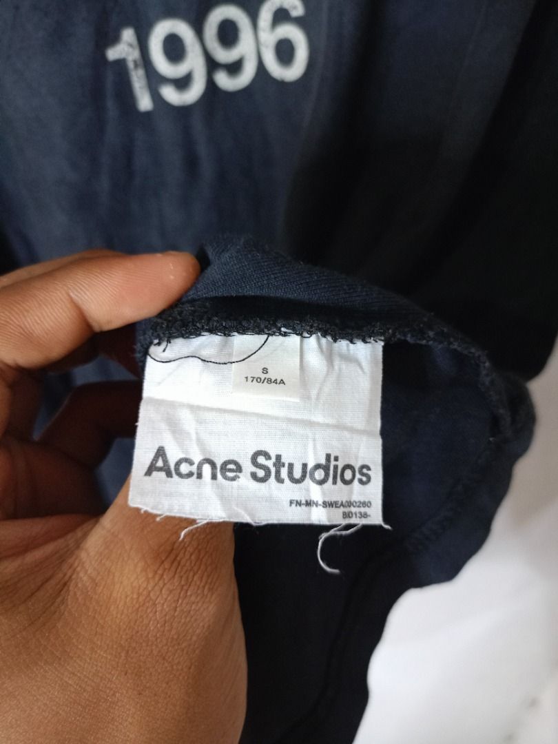 Acne Studio 1996 Distressed design (Category: Tshirts & Polo Shirts ) located in Ilagan. Submitted by luxsreet.me (Listing ID 1388204606, Image 3). Description: Excelle condition and no issue Width 22.5 Length 29.5 Color rate 9.5/10.