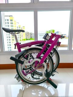 Brompton hot pink For Sale Bicycles Carousell Singapore