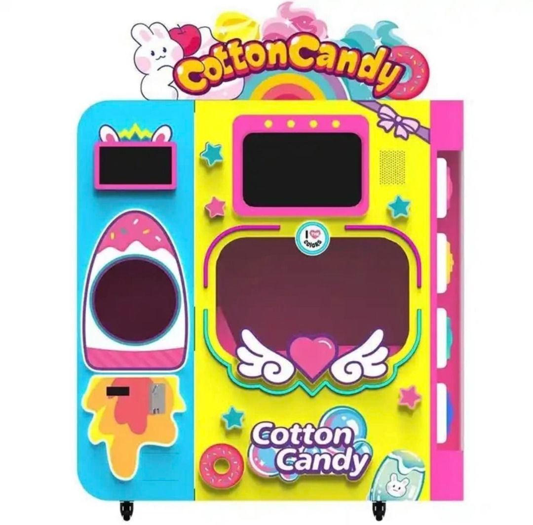 COTTON CANDY VENDING MACHINE (Category: Office & Business Technology) located in San Pablo. Submitted by vennisa.sportssupplies (Listing ID 1388134555, Image 1). Description: AUTOMATIC COTTON CANDY FLOSS MACHINE PRE ORDER PLEASE EXPECT 30 TO 45 DAYS DELAY BEFORE THE DELIVERY DATE -With Bill/Coin/Card slot Machine Specification: ✅Condition: New ✅Origin: Mainland China ✅Type: Vending Machines ✅Dimension: 1500*680*2105mm ✅Power: 400-1400w ✅After-sal