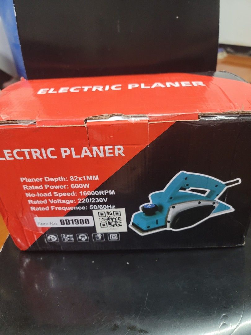 Electric Planer (Category: Construction Tools & Equipment) located in Manila. Submitted by liezle7 (Listing ID 1388166227, Image 2). Description: Electric Planer - Planer Depth : 82x1MM - Rated Power : 600W - No-Load Speed : 16000RPM - Rated Voltage : 220/230V - Rated Frequence : 50/60Hz Paunahan nalang po.
