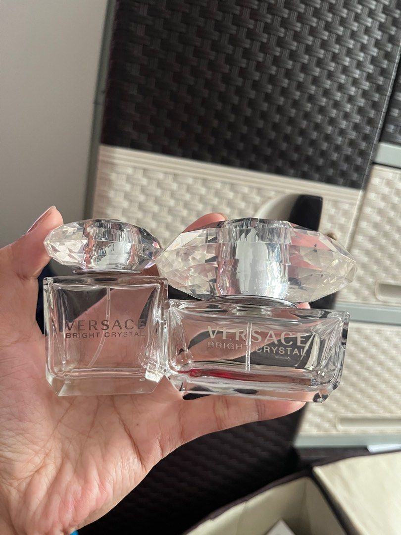 EMPTY BOTTLE of Versace Bright Crystal (Category: Fragrance & Deodorants) located in San Fernando. Submitted by ercmnzn (Listing ID 1388220127, Image 1). Description: FOR COLLECTORS Empty bottles 30 and 50 ml No box.