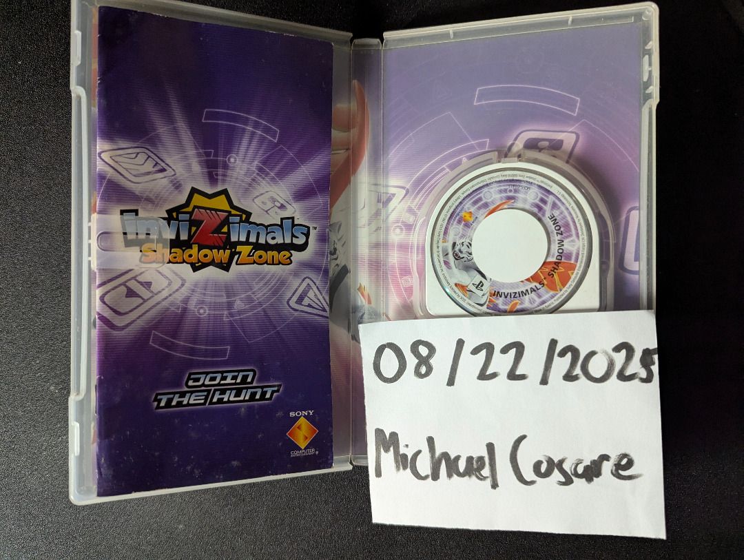 Invizimals Shadow Zone UMD (Category: PlayStation) located in Pasig City. Submitted by tactacinmo (Listing ID 1388193179, Image 2). Description: Invizimals Shadow Zone UMD Price: 300 php (negotiable) > Played twice. > Minor scratches on the plastic covering, and on the disc itself. > No AR Card (you can print one) Message for inquiries. MOP: GCash (+15 php for bank transfer fee), Maya, Bank Transfer, F2F (Meetup) Meetup Locations: Around Pasig, S