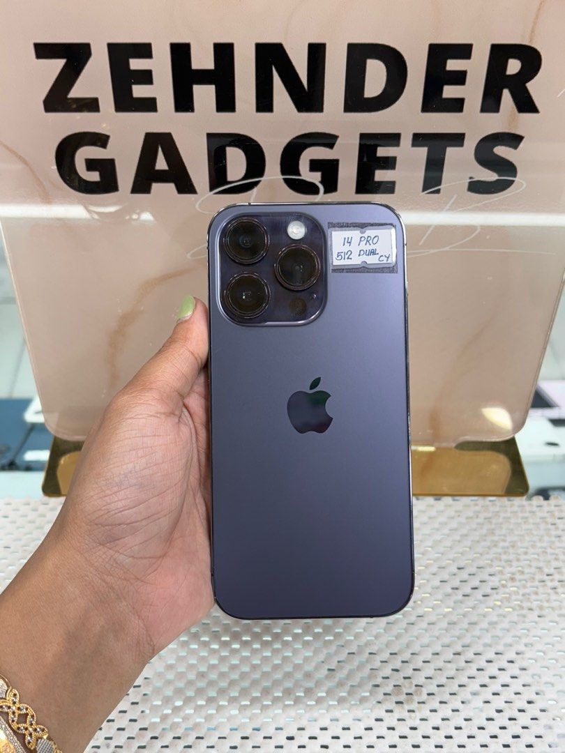 iPhone 14 PRO 512GB OPENLINE (DUAL SIM) HK VARIANT (Category: iPhone 14 Series) located in San Juan City. Submitted by desireebayal96 (Listing ID 1388287052, Image 1). Description: iPhone 14 PRO * 512GB * DUAL SIM * OPENLINE (ANY SIM) * HK VARIANT * 94% BATTERY HEALTH (CAN CHECK 3UTOOLS) * 98% SMOOTH * NO DENTS * NO ISSUE * NO HISTORY OF REPAIR * NO ICLOUD ISSUE * NOT REFURBISHED * FACE ID & TRUETONE WORKING * WITH 20W SET CHARGER OPEN FOR COD SA