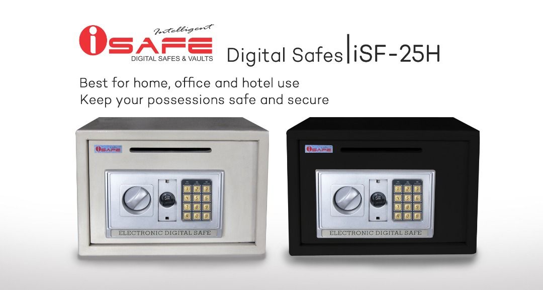 iSAFE™ SF-25H Electronic Digital Safe with Drop hole (Category: Safe) located in Taguig. Submitted by costuless.taguig (Listing ID 1388198035, Image 3). Description: Item Code: iSF-25H SALE PRICE: ₱2,699.00 Note: Price may change without prior notice. iSAFE™ Electronic Digital Safe with Drop hole ♡ Colors: Beige & Black ♡ Size: H25 x W35 x D25cm ♡ Material: Steel ♡ Simple keypad interface ♡ One-touch re-set button inside safe ♡ Time out period: A