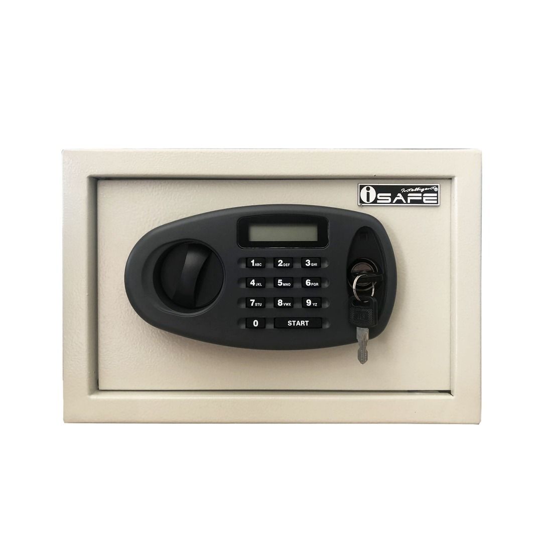 iSAFE SFLCD20 Electronic Digital Safe with LCD (Category: Safe) located in Taguig. Submitted by costuless.taguig (Listing ID 1388221318, Image 1). Description: Item Code: SFLCD20 SALE PRICE: ₱2,299.00 Note: Price may change without prior notice. iSAFE Safety Vault Electronic Digital Hotel Safe Vault ♡ Colors: Beige, Black ♡ Size: H20 x W30 x D20cm ♡ Material: Steel ♡ Simple keypad interface ♡ One-touch re-set button inside safe ♡ Time out period: