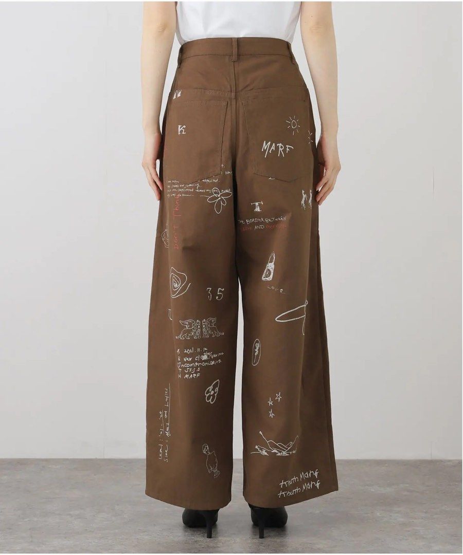 Knuth Marf| [25SS] high waist tattoo pants 塗鴉造型高腰褲