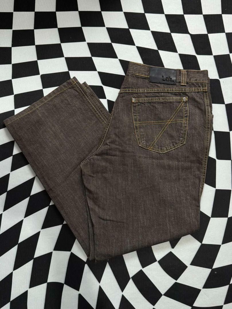 LAB choco brown pants (Category: Jeans) located in Cavite. Submitted by wydecollection (Listing ID 1388209210, Image 2). Description: Lab choco brown pants 38x41.5x10 9/10 overall condition 600 asking.