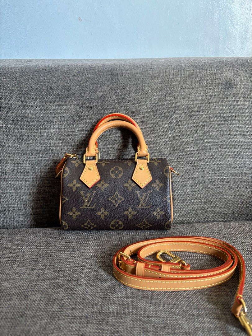 LOUIS VUITTON NANO SPEEDY (Category: Luxury Bags & Wallets) located in San Fernando. Submitted by Bagstatic_luxuries (Listing ID 1387645267, Image 1). Description: Rare finds! With original dustbag Japan sourced 🇯🇵.