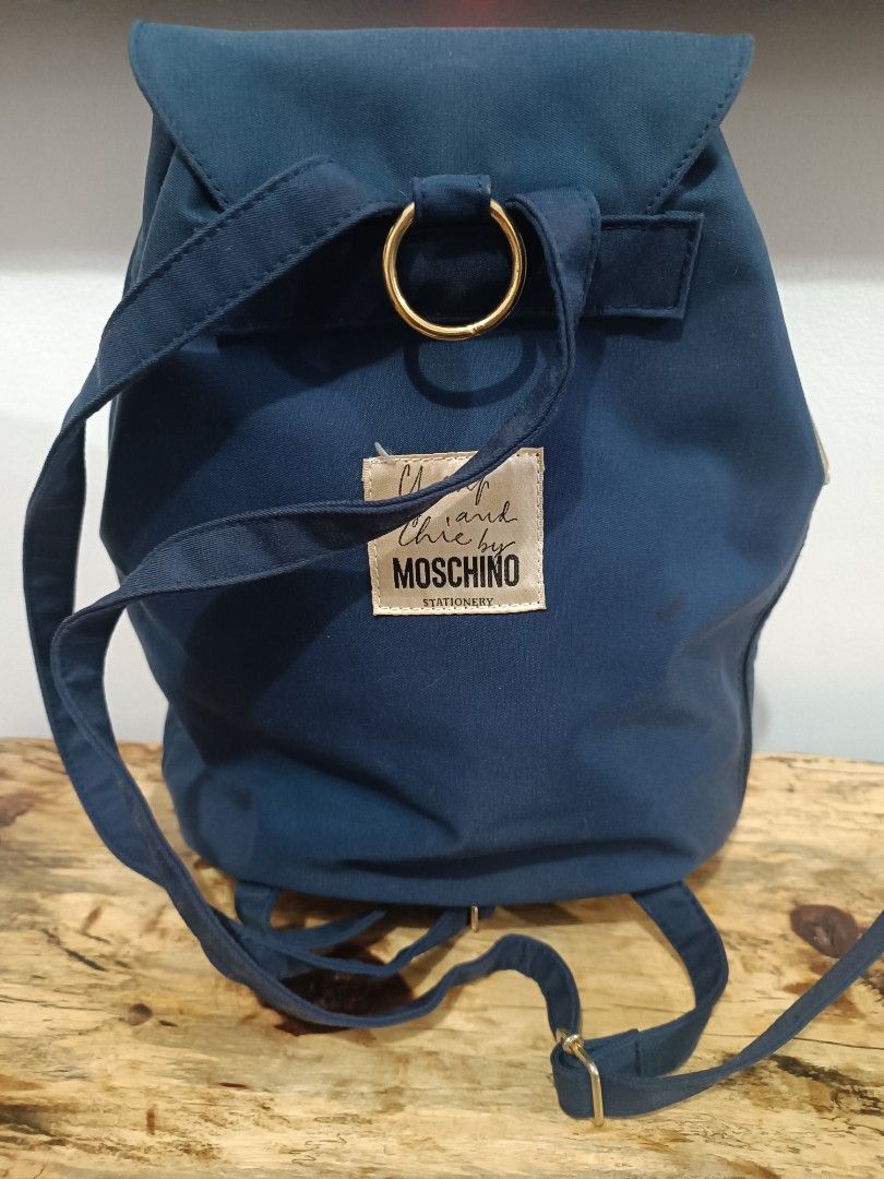 Moschino Vintage Bag (Category: Luxury Bags & Wallets) located in Manila. Submitted by bianchi_vintage_lux_finds (Listing ID 1388301867, Image 2). Description: Vintage Original Rare Japan moschino Nylon Backpack. Light weight. Color rate is 9/10..