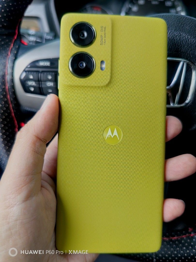 Moto S50 Neo 5g (CN rom+ Playstore) Snapdragon 6s Gen3 8gb ram 256gb internal 6.7inch Amoled dual Dolby Atmos speakers slim phone Super Linaw Camera Sony LYT-600 (IMX) 12.5k complete. (Category: Samsung) located in Quezon City. Submitted by gadgetsun (Listing ID 1388151728, Image 1). Description: .