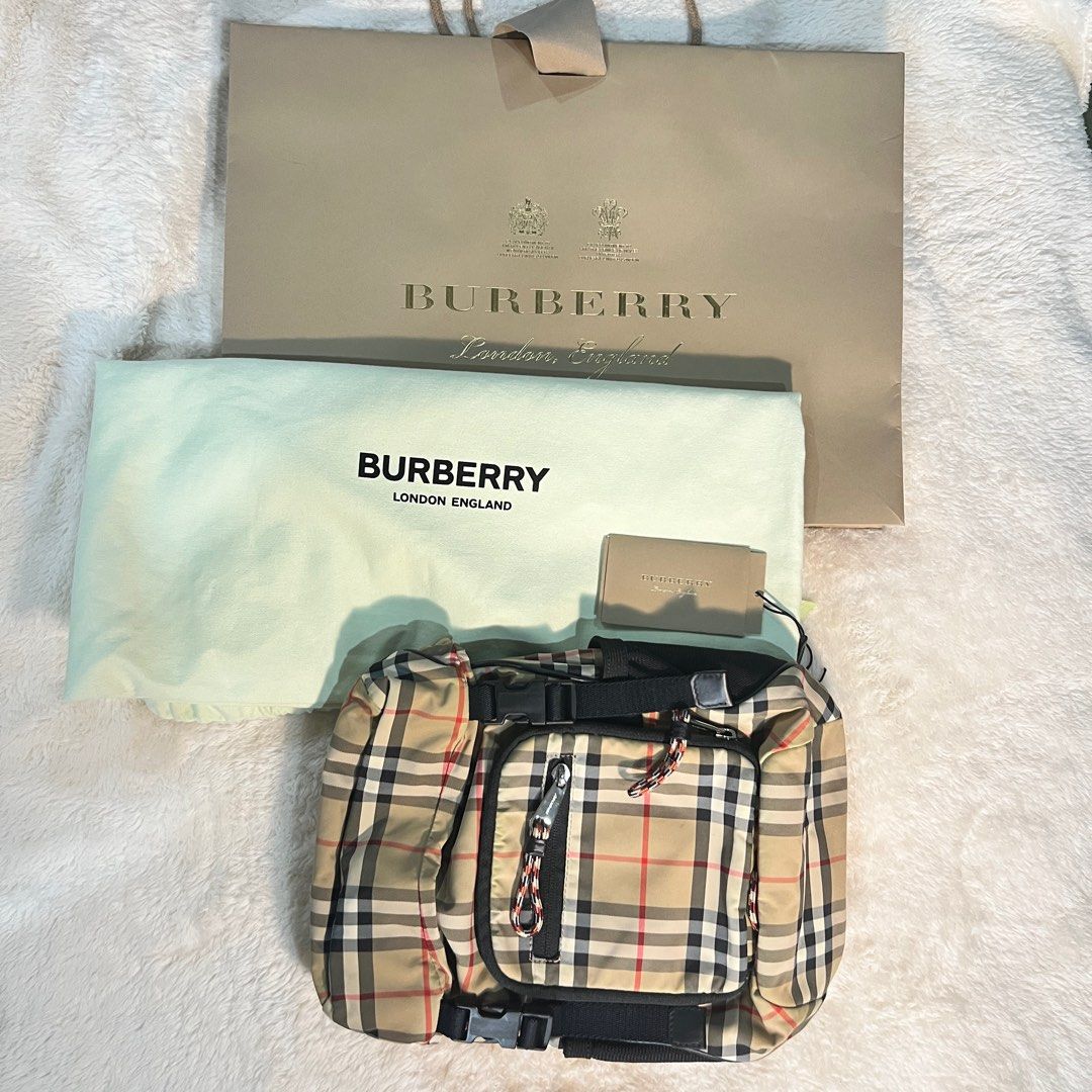 Nova Check Backpack in Beige from Burberry (Category: Luxury Bags & Wallets) located in Santa Rosa. Submitted by inirtia (Listing ID 1388204107, Image 1). Description: Barely used. 🎨 Color may vary due to lighting 📦 SF not yet included 🛍 Nonrefundable. No exchange/returns 💵 Payment: BPI/BDO/GCASH 🚚 Courier: LBC/LALAMOVE.
