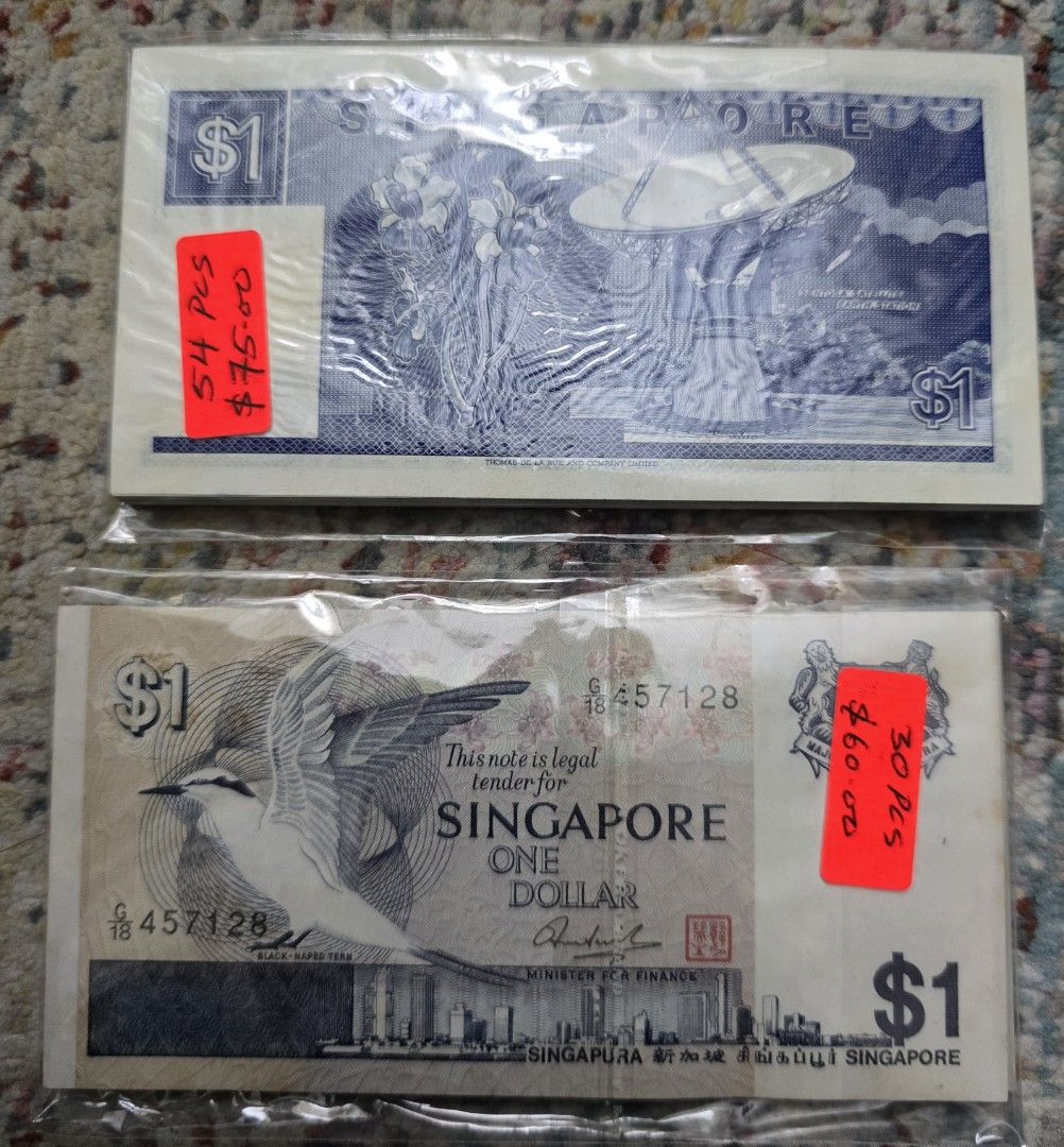 Old Notes (Category: Currency) located in Singapore. Submitted by aimo_13 (Listing ID 1388184624, Image 3). Description: Afew pieces Running number Bird series $2 each Ship series $1.50 each.