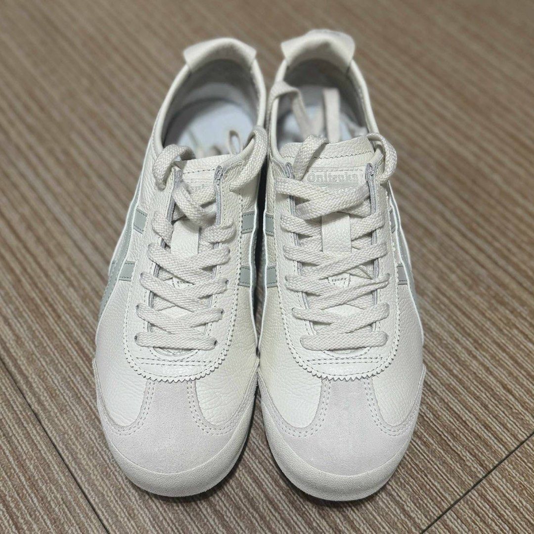 ONITSUKA MEXICO 66 cream/light sage (Category: Sneakers) located in Cainta. Submitted by declutter_kyle (Listing ID 1388171951, Image 3). Description: ONITSUKA MEXICO 66 CREAM/LIGHT SAGE BOUGHT IN TOKYO (USED ONCE:MINT CONDITION) RFS: DOESN'T FIT (BIG TALAGA KAY ATE) SIZE: 5.5 UK / 8 US WOMEN / 39.5 EUR / 25.0 CM PRICE: P8500.