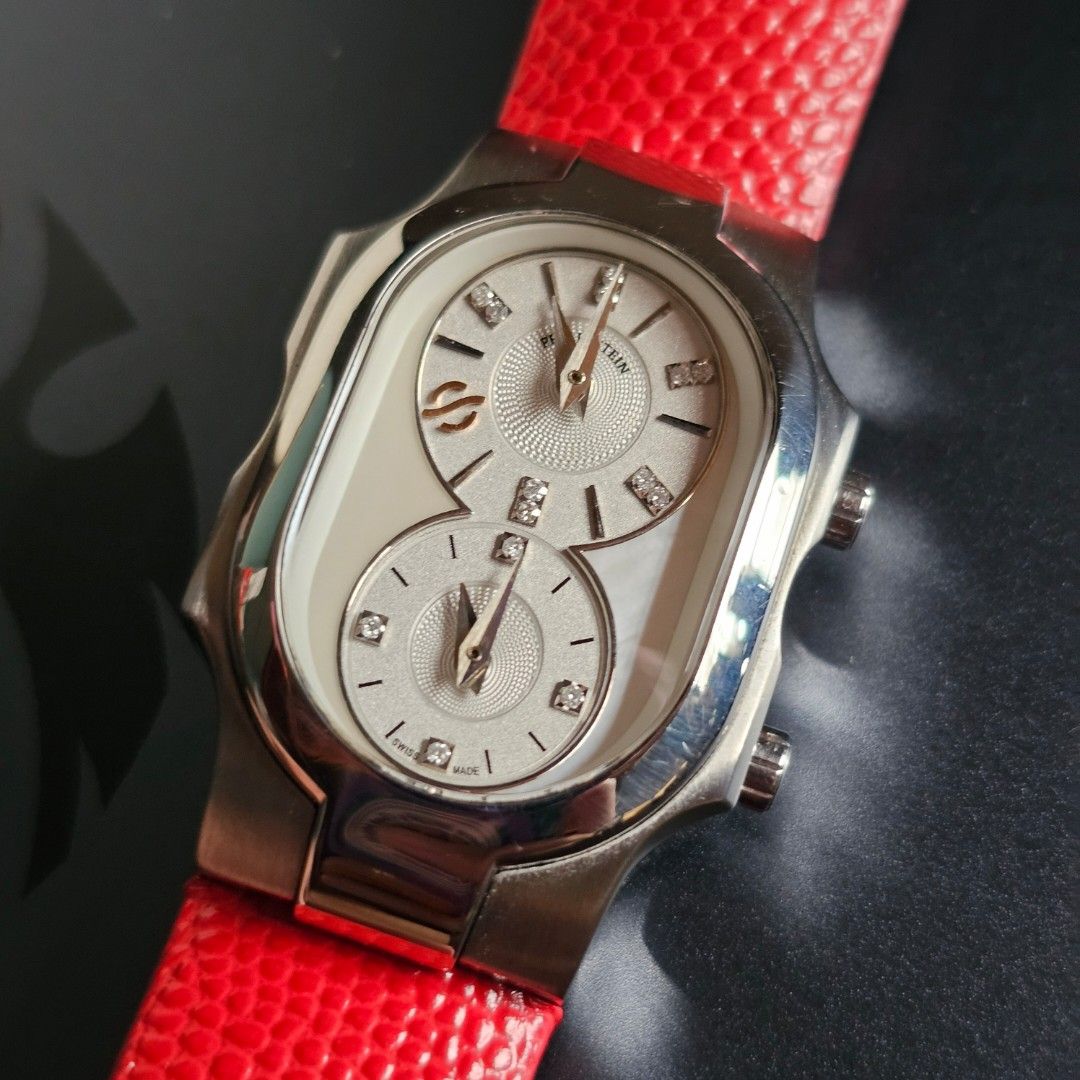 Philip Stein with Diamonds (Category: Luxury Watches) located in Quezon City. Submitted by gonzzzzz (Listing ID 1388143267, Image 1). Description: Philip Stein Swiss Made With Diamonds Small Size watch -In very good condition -Original Philip Stein strap -No scratches on glass, light signs of usage main watch head -Watch only -Selling for only 22,500 pesos (lowered from 25,000) 📍Location:QC 📦 Delivery: Lalamove, Grab or LBC 🤝Meetups: SMNorth P