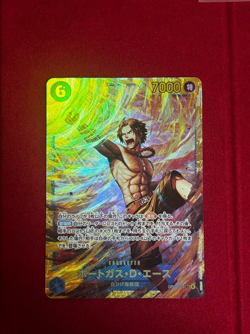 Portgas D. Ace OP13-119 SEC - Carrying on His Will One Piece, Hobbies &  Toys, Toys & Games on Carousell