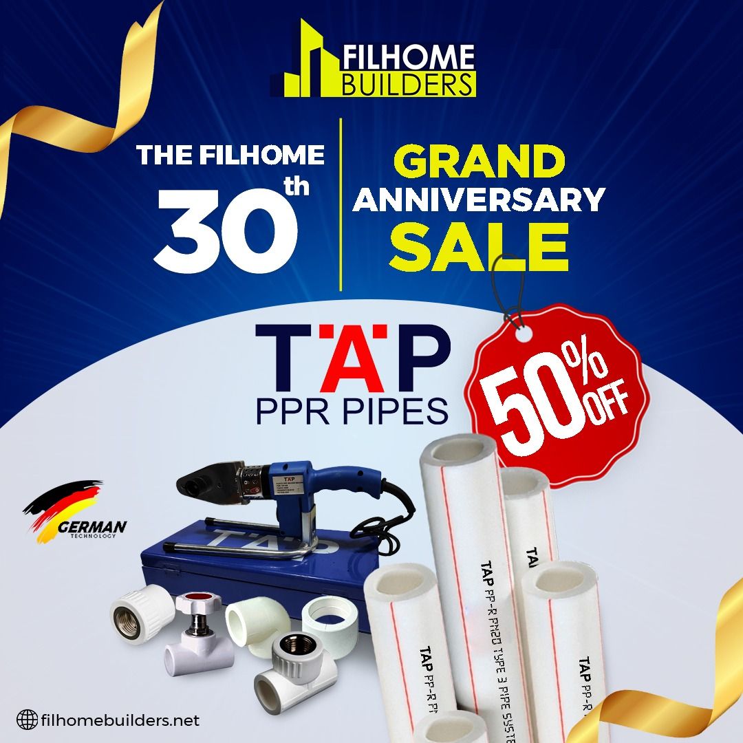 PPR PIPES AND FITTINGS (Category: Construction & Building Materials) located in Paranaque City. Submitted by sahara.filhome-32935 (Listing ID 1388206332, Image 1). Description: 💧 NO MORE LEAKS, JUST STRONG LINES! 🔥 Get the most reliable TAP PPR Pipes & Fittings at 50% OFF! ✔️ German Technology ✔️ Heat-Resistant ✔️ Leak-Proof Welding ✔️ Perfect for Hot & Cold Water Lines 📦 Plenty of stocks available – ready for delivery or pickup! 📍 Visit us a