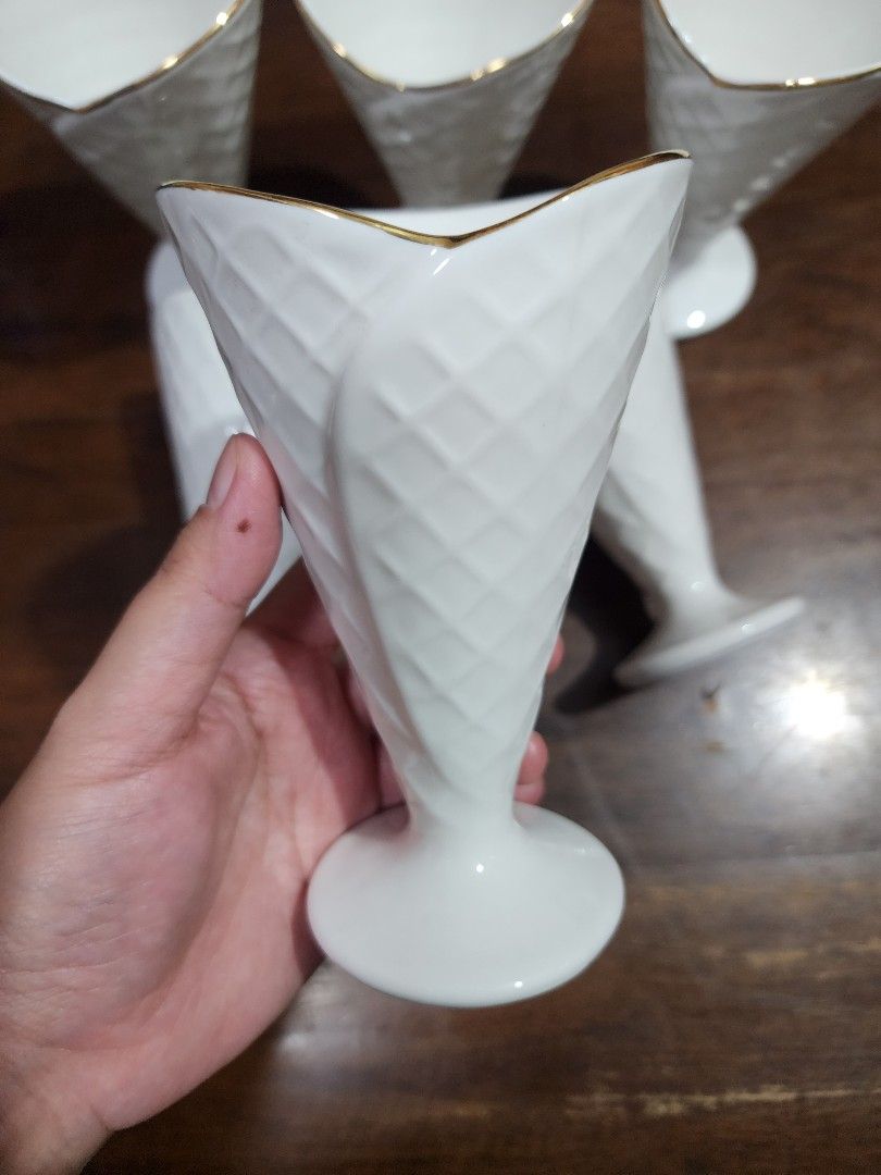 SALE❗️SANGO Ceramic Ice Cream Cup - Per piece (Category: Dinnerware & Cutlery) located in Quezon City. Submitted by senyoramaria (Listing ID 1388289761, Image 2). Description: SANGO Miss Princess Ceramic Ice Cream Cup 3.5 inches in diameter 5.8 inches tall Can pass as brandnew. Gold lining intact Price is per piece. 20 pcs available. Php300 each.