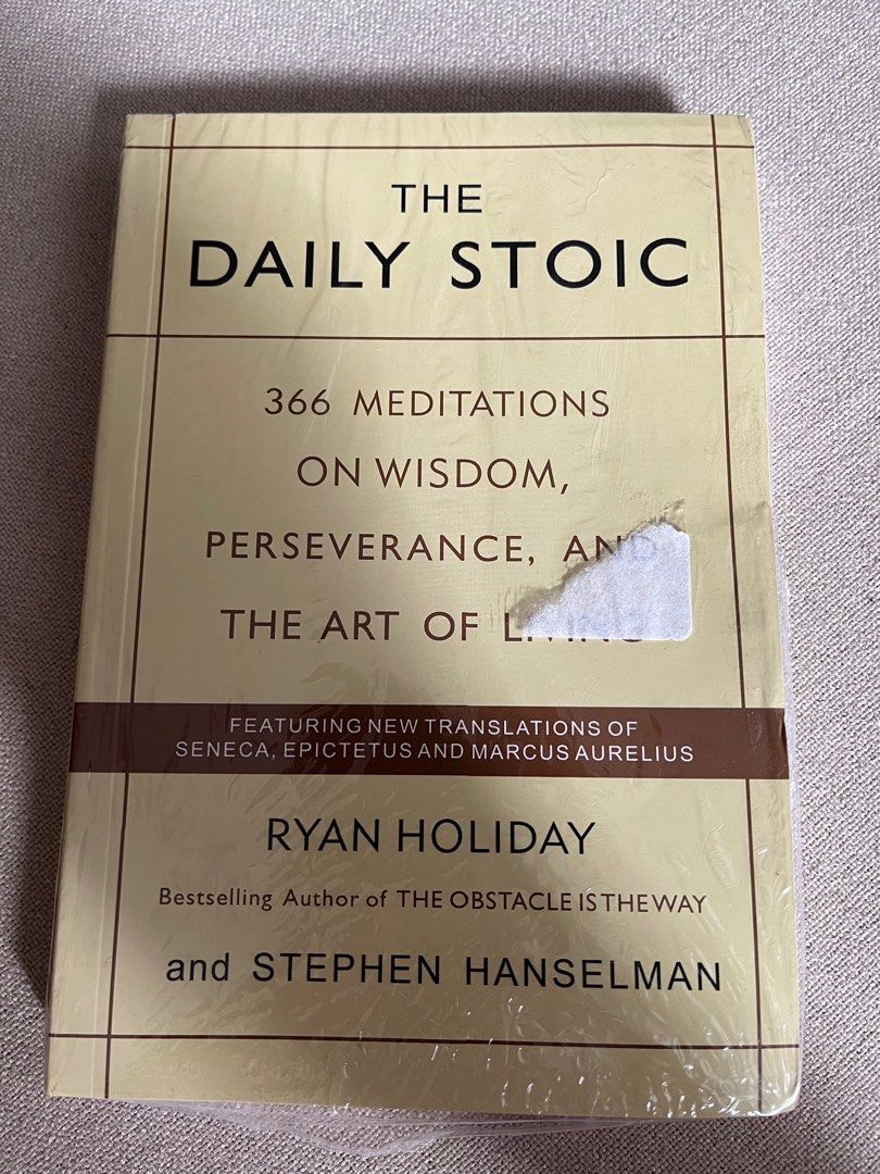 The Daily Stoic (Category: Storybooks) located in Makati City. Submitted by messbless (Listing ID 1388199823, Image 1). Description: Book filled with philosophical advice on managing anger, handling grief, determining success and more. RFS: already own a copy -self help book.