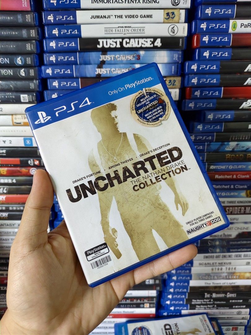 UNCHARTED COLLECTION USED PS4 (Category: PlayStation) located in Manila. Submitted by mikkolosg20176 (Listing ID 1388138858, Image 1). Description: TRADE OR SALE GAME PRICE: 590 📍 SHIPPING OR PICKUP 📍 BAGUMBAYAN TAGUIG 📍PIN LOCATION: MCG PURPLE GAMING TAGUIG.