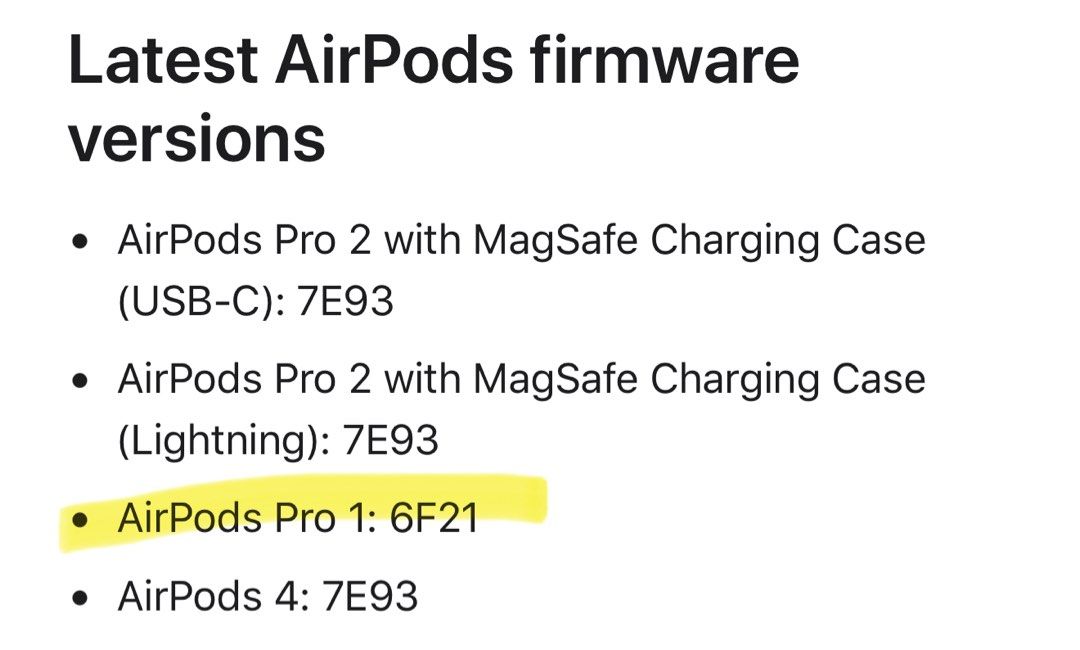 6f21 (WTB) Apple AirPods Pro 1st Gen - 6F21 Firmware, Audio, Earphones on ...